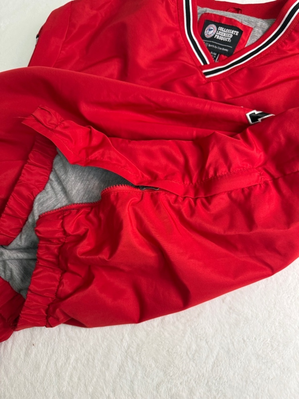 Ohio State Red Pullover Windbreaker Sweatshirt - Picture 5 of 9